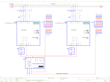 PE -1 -2 +1 +2 L1 L2 L3 PE -1 -2 +1 +2 L1 L2 L3 - +  + -  13  14  23  24 1/L1 2/T1 3/L2 4/T2 5/L3 6/T3 13 14 1/L1 2/T1 3/L2 4/T2 5/L3 6/T3 13 14 1   2 3   4 5   6 13 14 21 22 1   2 3   4 5   6 13 14 21 22 Blatt Blatt Gebäudesteuerung Robert Bosch Straße 2 Bearb. 10 Urspr 18-2747 + Datum Datum Ersetzt durch 01.10.2020 RBS 100 24V Versorgung 2	x 40A 0	1 Änderung 4 6 7 Gepr Ersatz von 2 3 8 9 52 12 MaPro GmbH 11 = Name 5 -NG01 In: 3 AC 400-500 V Out: DC 24 V/40 A SITOP MODULAR SIEMENS SIE.6EP1437-3BA00 ON OFF.A ON B OFF. EINSTELLWERT 24V -NG02 In: 3 AC 400-500 V Out: DC 24 V/40 A SITOP MODULAR SIEMENS SIE.6EP1437-3BA00 ON OFF.A ON B OFF. EINSTELLWERT 24V -01L- a c b d f h j l e g i k m -02L- a c b d f h j l e g i k m gemeinsames 0V Potenzial IN OUT -T01 /12.1 IN OUT -T02 /12.5 IN1 -G1 80 A QUINT-ORING/24DC/2X40/1X80 IN2 + OUTPUT + - Aktives Redundanzmodul -K01 /28.7 NO NO -K02 /28.8 NO NO -F01 /24.1 -F02 /24.2 L3 10.9 / L1 10.9 / PE1 10.4 / L2 10.9 / PE2 10.4 / 01L-B / 34.0 01L-D / 35.0 01L-F / 36.0 01L-H / 37.0 01L-J / 01L-L / 02L-B / 38.0 02L-D / 39.0 02L-F / 02L-H / 02L-J / 02L-L / 01L+ / 34.0 02L+ / 38.0 L2/ 13.0 L3/ 15.0 01L-C/ 01L-E/ 01L-G/ 01L-I/ 01L-K/ 01L-M/ 02L-C/ 40.0 02L-E/ 02L-G/ 02L-I/ 02L-K/ 02L-M/ 13.0